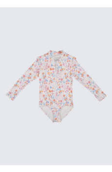 Kira Pastel Flower LS Swimsuit LS