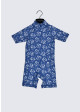 Surfer Blue Flower Swim Play-suit SS