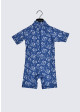 Surfer Blue Flower Swim Play-suit SS