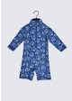 Dannie Blue Flower Swim Play-suit LS