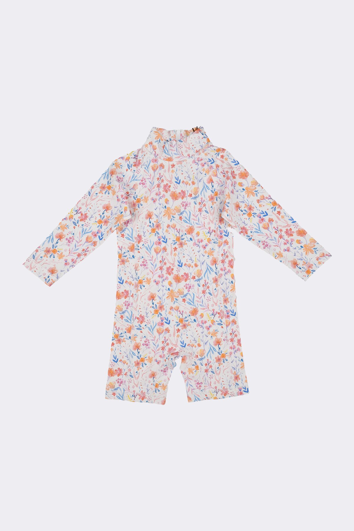 Dannie Pastel Flower Swim Play-suit LS