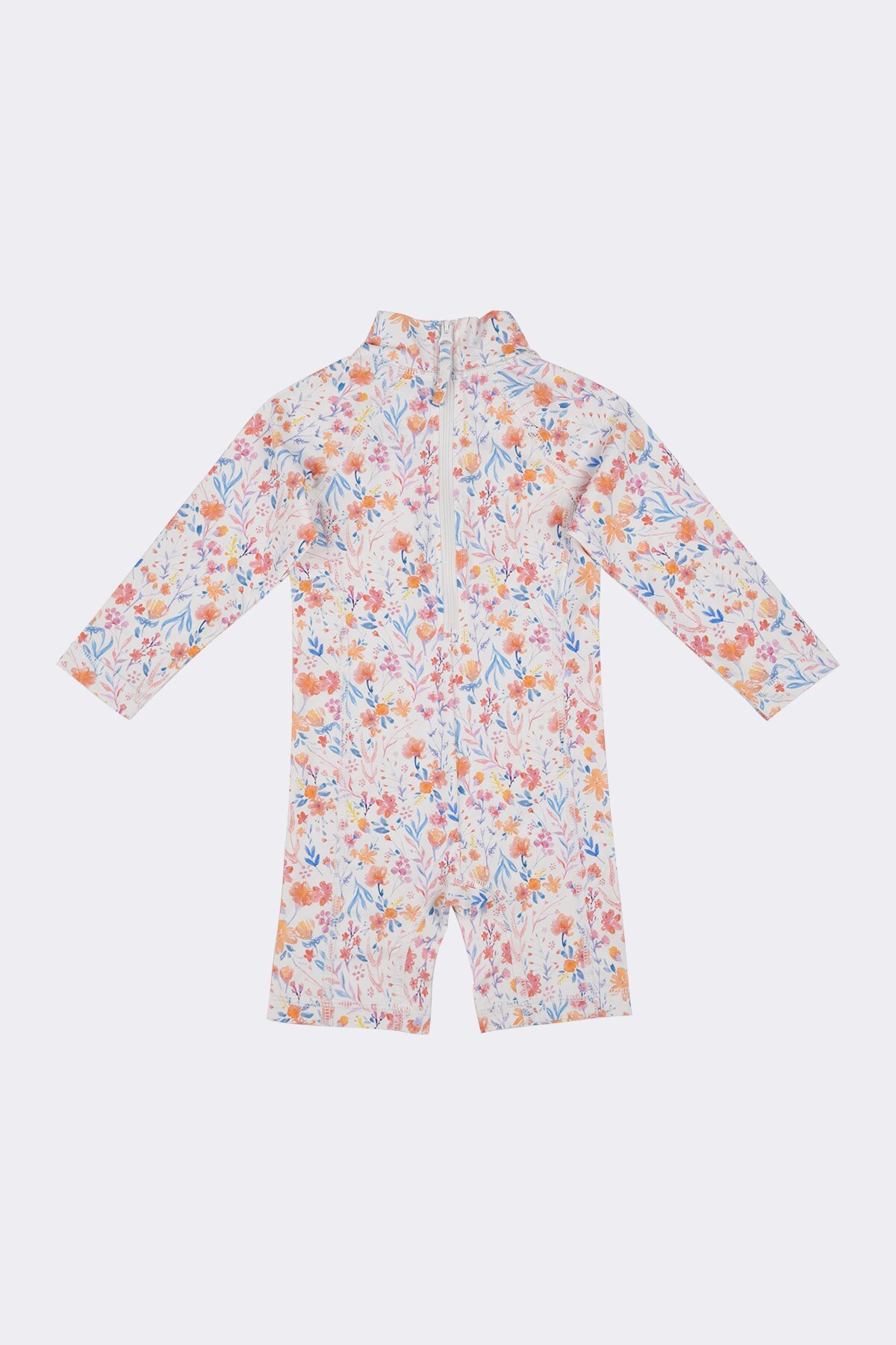 Dannie Pastel Flower Swim Play-suit LS - Image 2