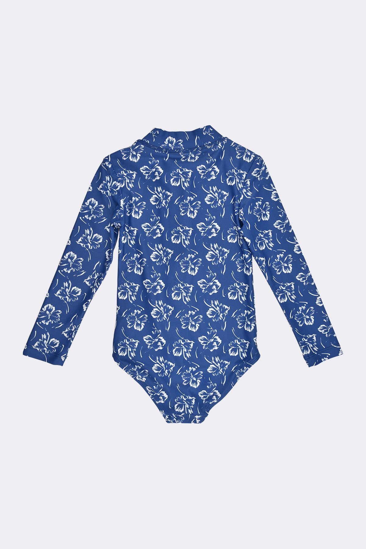 Kira Blue Flower Swimsuit LS - Image 2