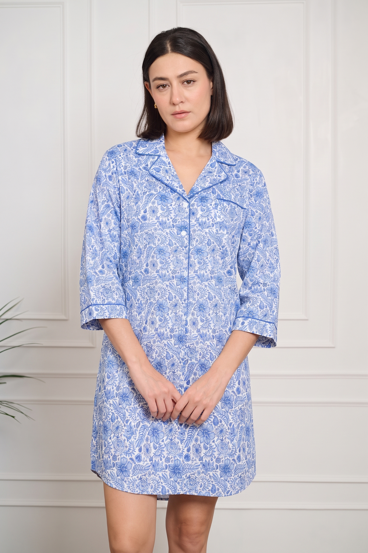 Đầm ngủ Pearl - Xanh lam,